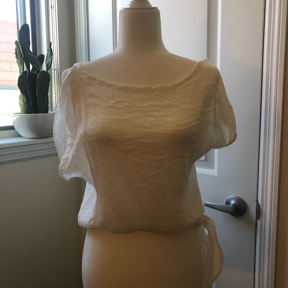 philosophy of peek Tops - Lace weight linen POP blouse